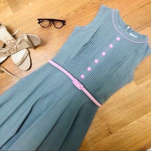 Vintage style gray midi dress size S